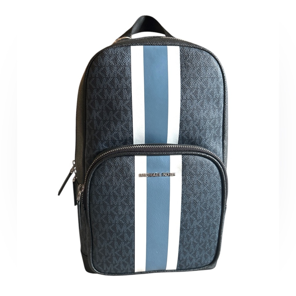 Michael Kors Men's Black and Blue Backpack